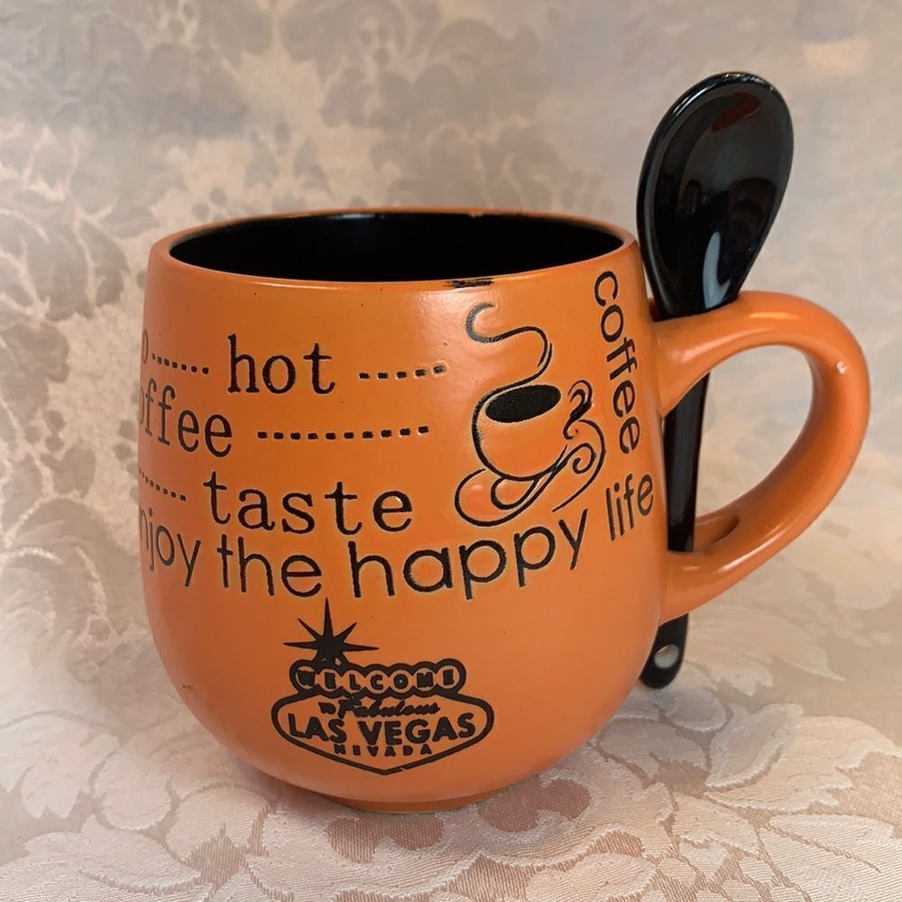 Welcome To Fabulous Las Vegas Nevada Enjoy The Happy Life Coffee Mocha Mug Used